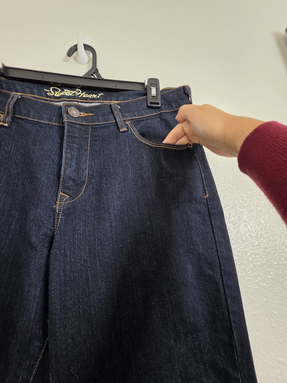 Old Navy Womens Sweetheart Jeans Size 12 Regular Dark Wash Denim Stretch - Picture 3 of 11
